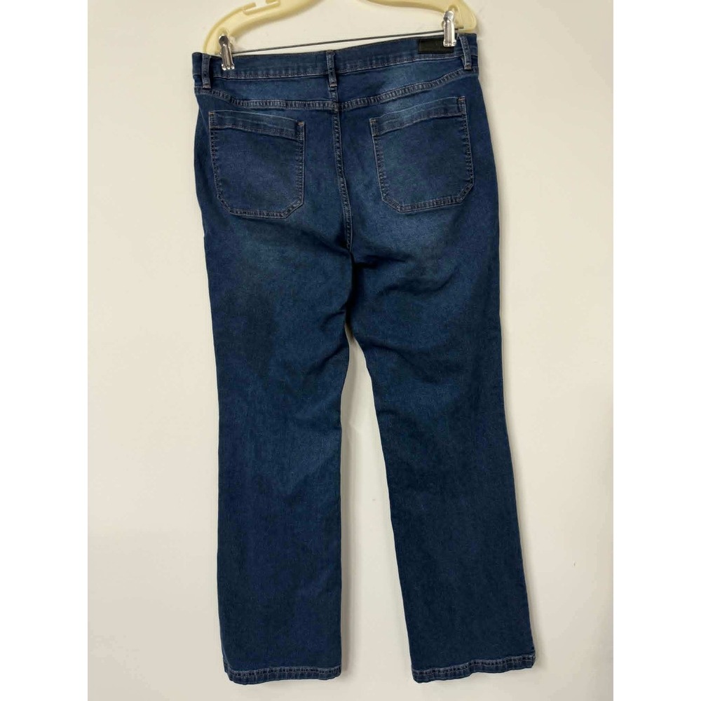 Nicole Miller New York Womens 12 Soho High Rise Bootcut Jeans Dark Wash Blue - Picture 2 of 10